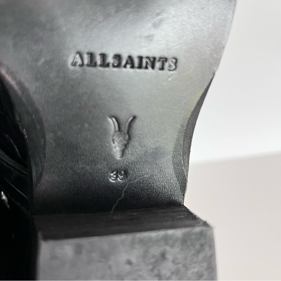 ALLSAINTS Women's Katy Croc-Embossed Boots - Picture 6 of 9